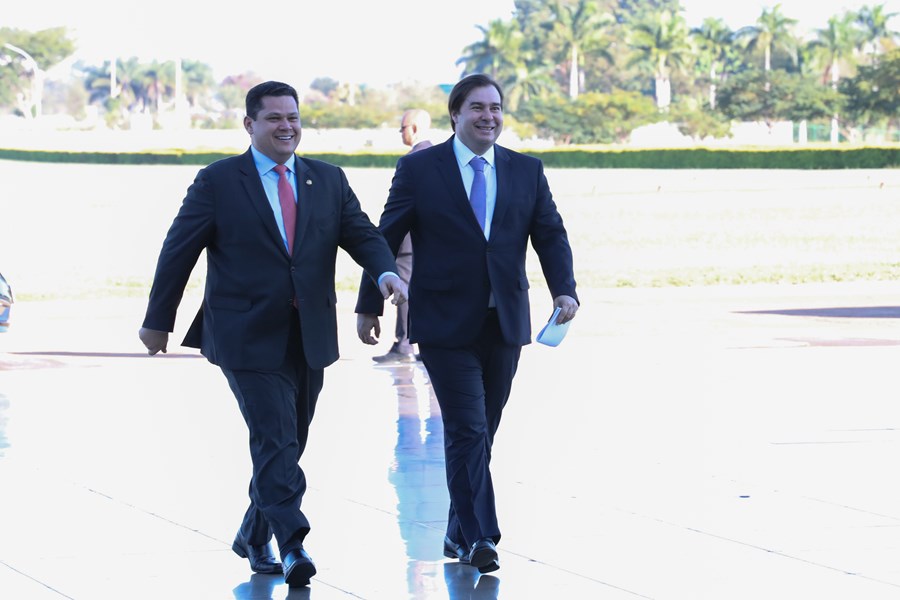 Davi Alcolumbre e Rodrigo Maia