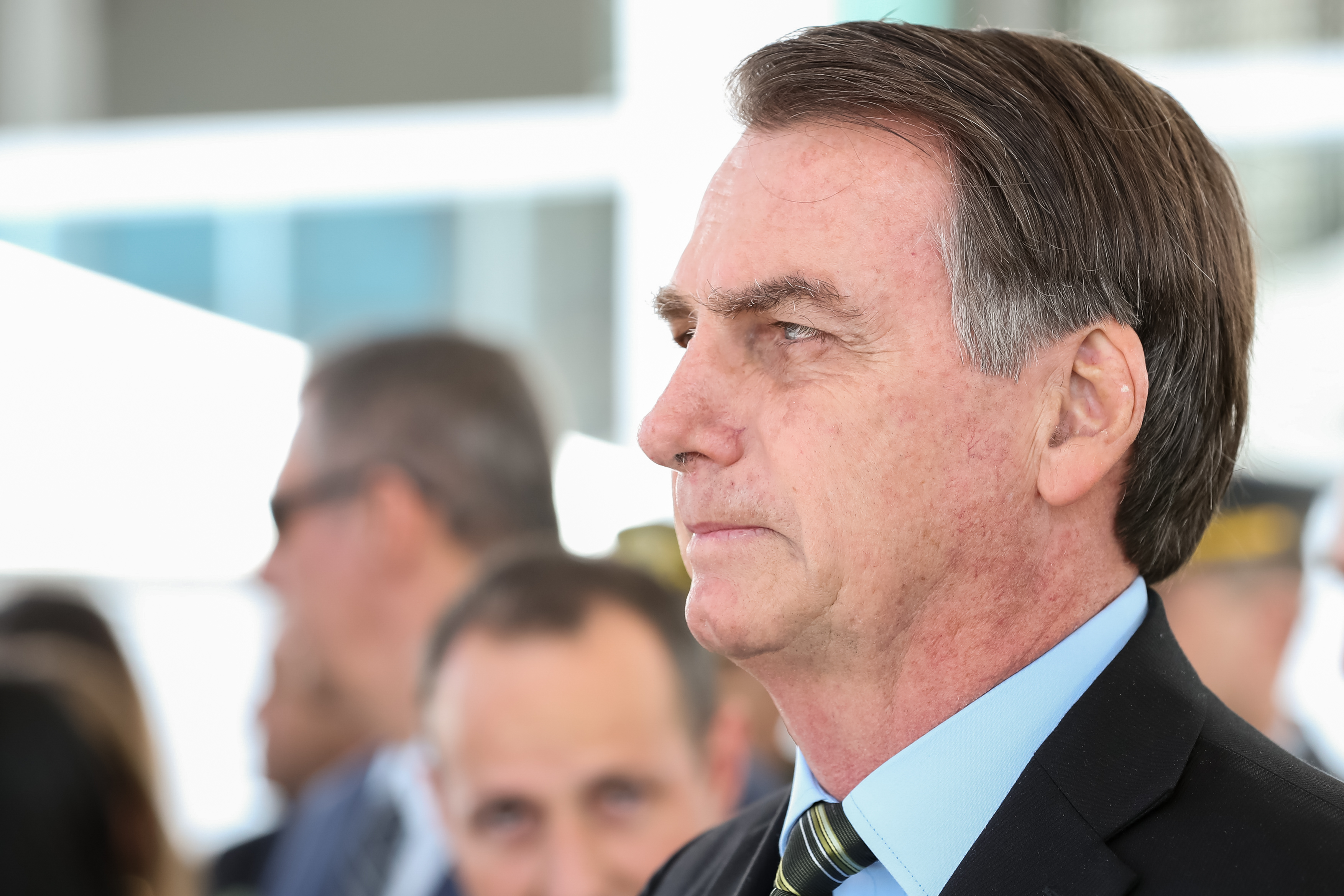 Foto do presidente Jair Bolsonaro de perfil