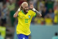 Neymar comemora gol do Brasil contra a Coreia pela Copa do Mundo 2022