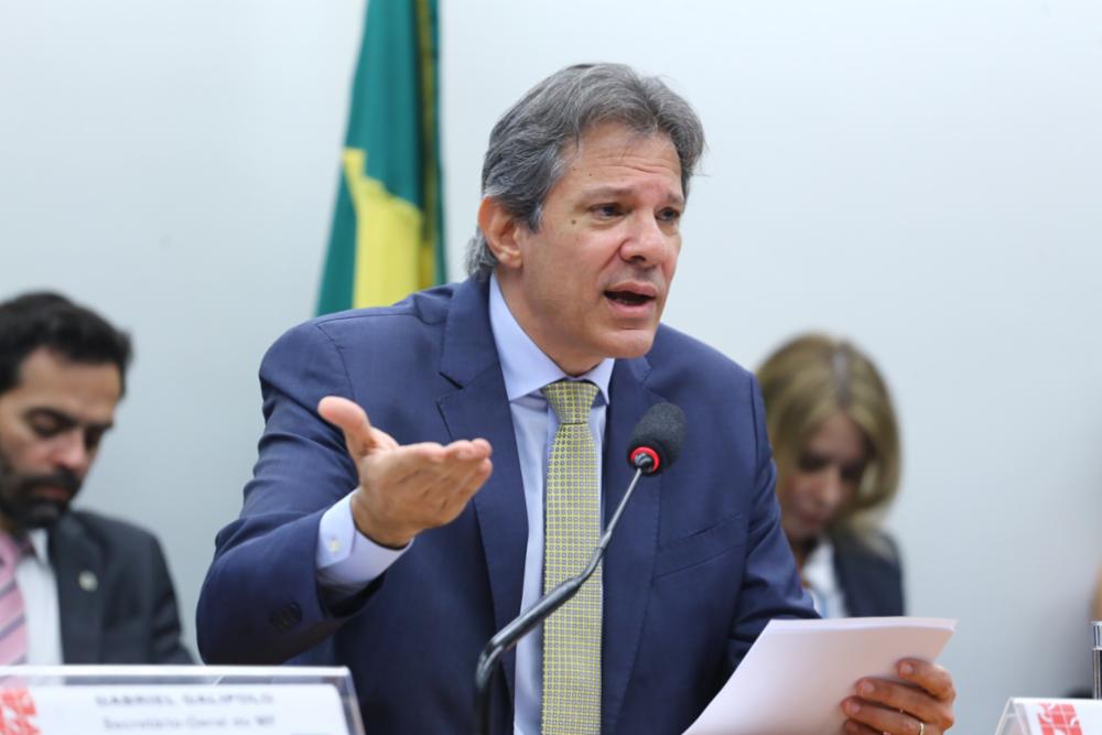O ministro da Fazenda, Fernando Haddad (PT), em audiência pública na Câmara dos Deputados (Vinicius Loures/Câmara dos Deputados)