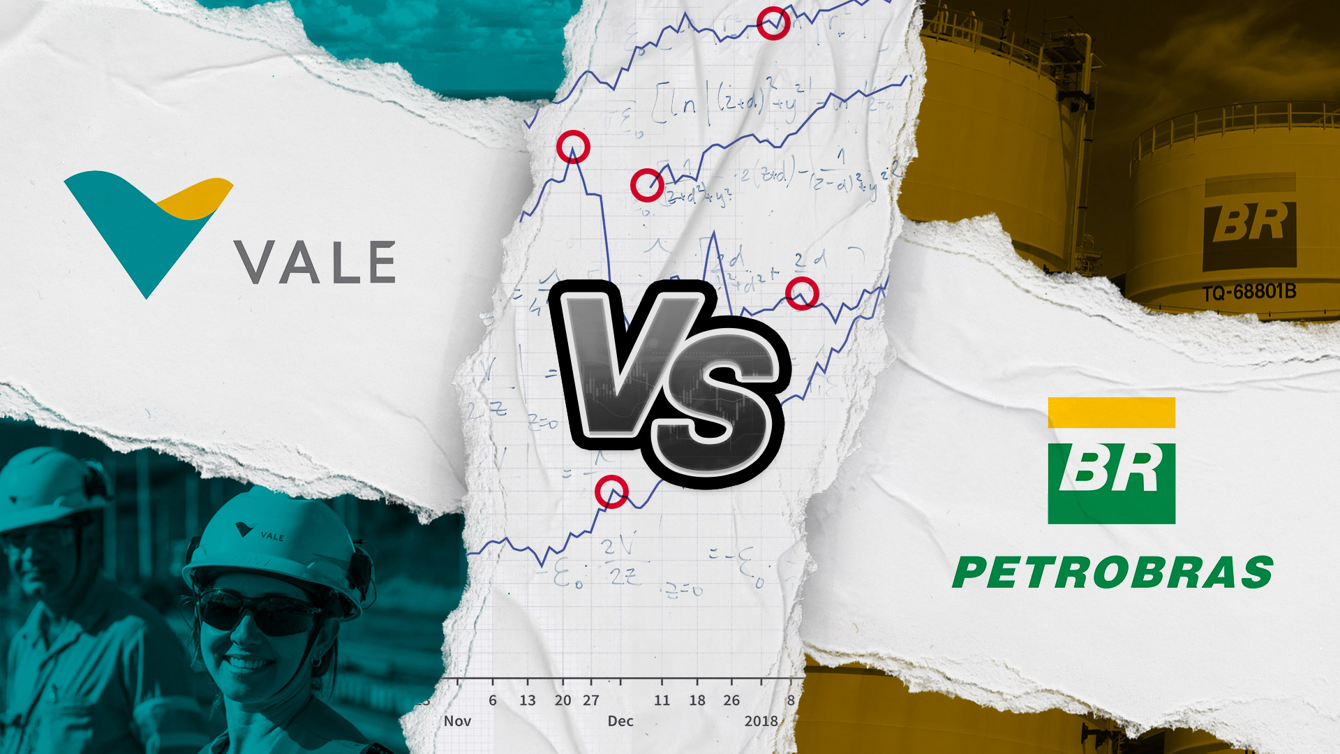 VALE3 e PETR4? O que esperar do diferencial de preços pela análise técnica?