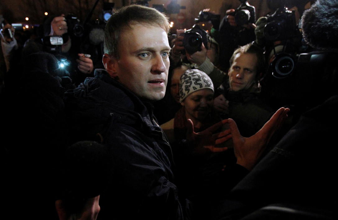 Alexei Navalny , durante protesto em Moscou (Reuters/Denis Sinyakov)

