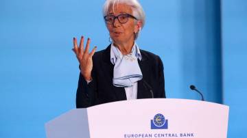 Presidente do Banco Central Europeu, Christine Lagarde (REUTERS/Kai Pfaffenbach/File Photo)