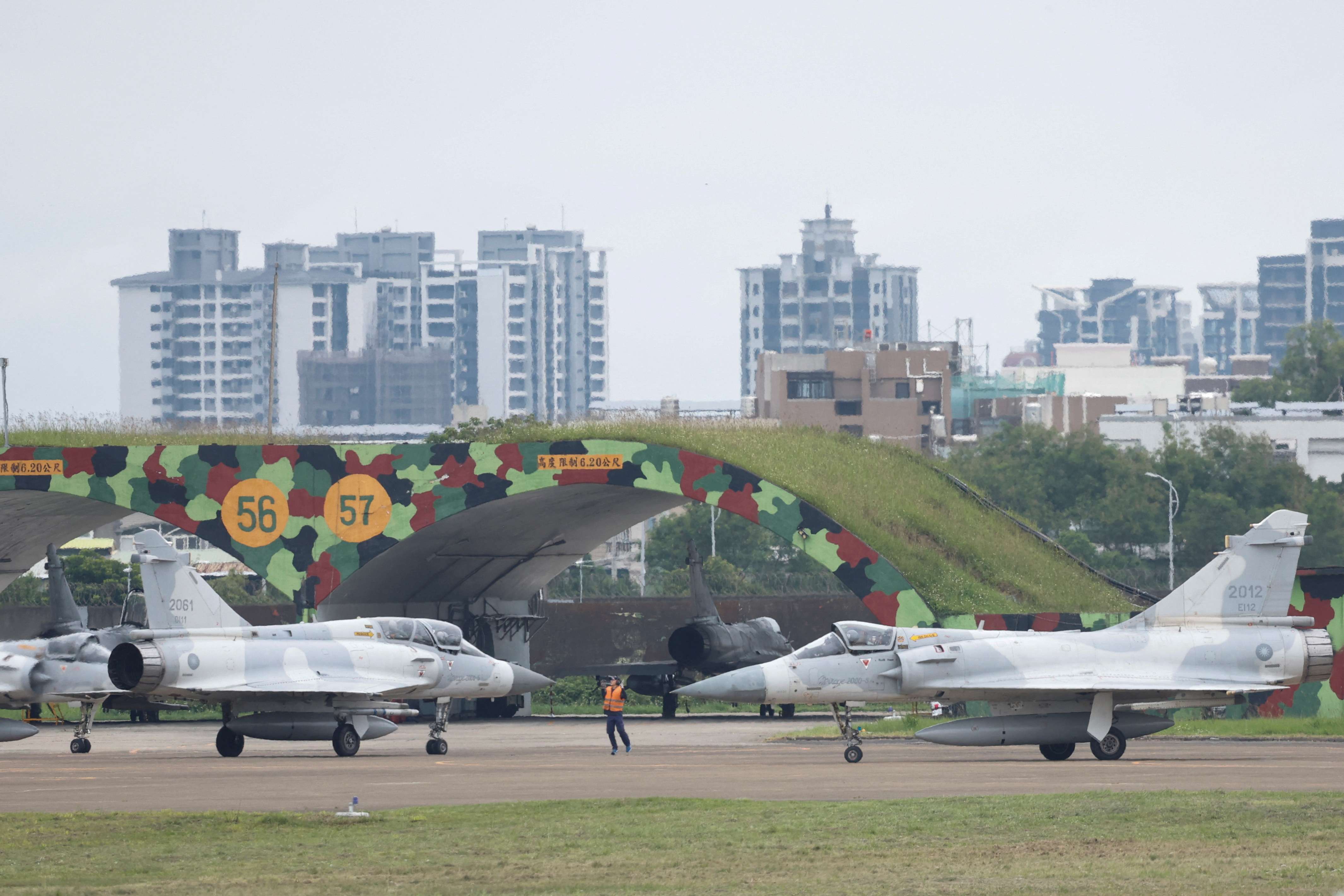 Base Aérea de Hsinchu, em Taiwan - 23/5/2024 (Foto: Carlos Garcia Rawlins/Reuters)