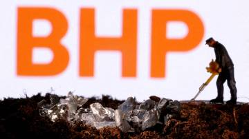 Ilustração com logo da BHP. (Foto: REUTERS)