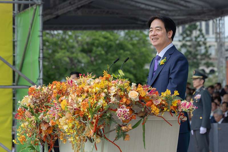 William Lai em discurso de posse (Foto: Gabinete do presidente da República da China - Taiwan/Divulgação)