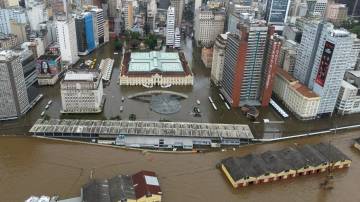 Área de Porto Alegre alagada após chuvas intensas (REUTERS/Diego Vara)