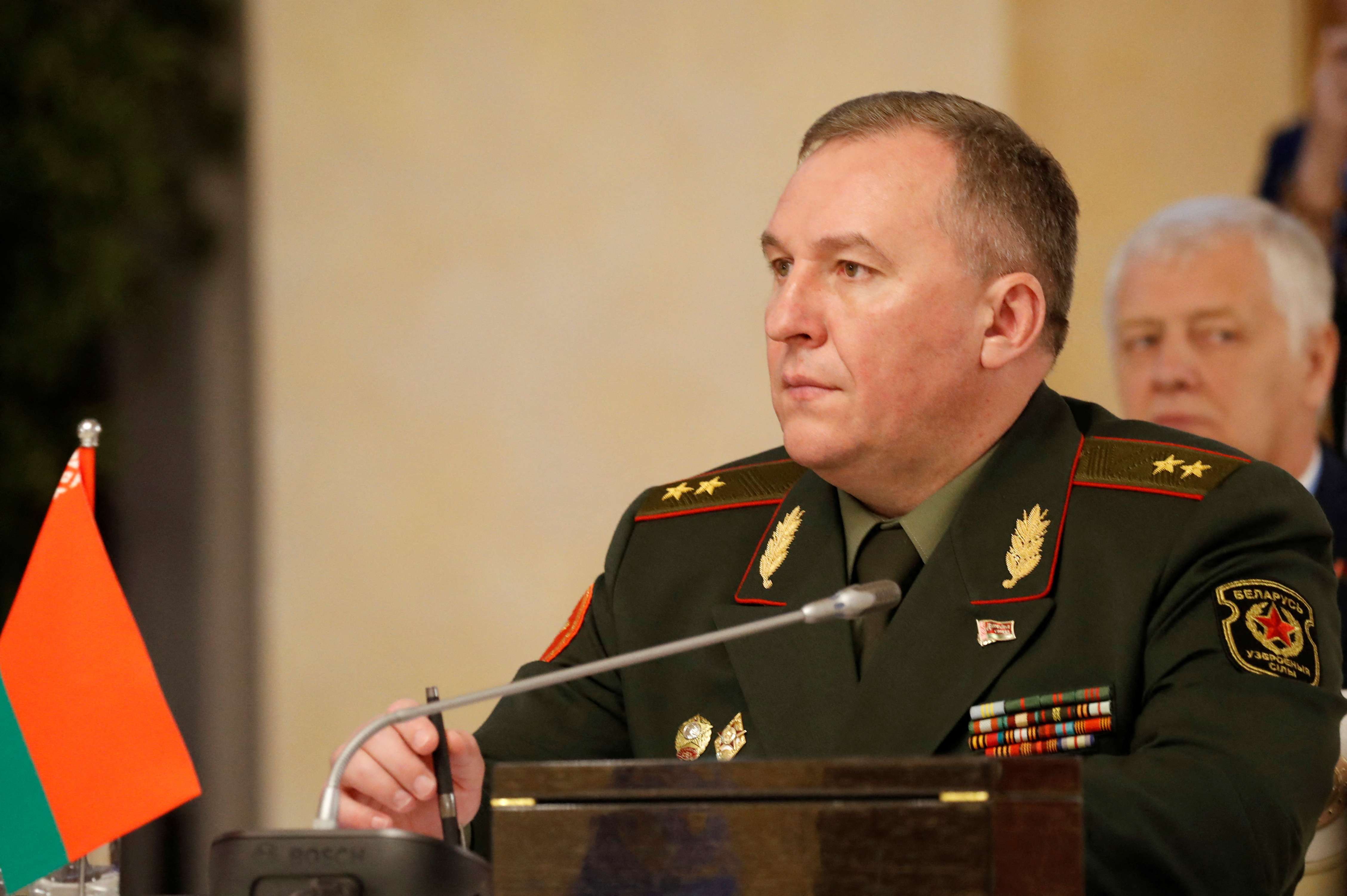 O ministro da Defesa de Belarus, Viktor Khrenin - 31/5/2024 (Foto: Pavel Mikheyev/Reuters)