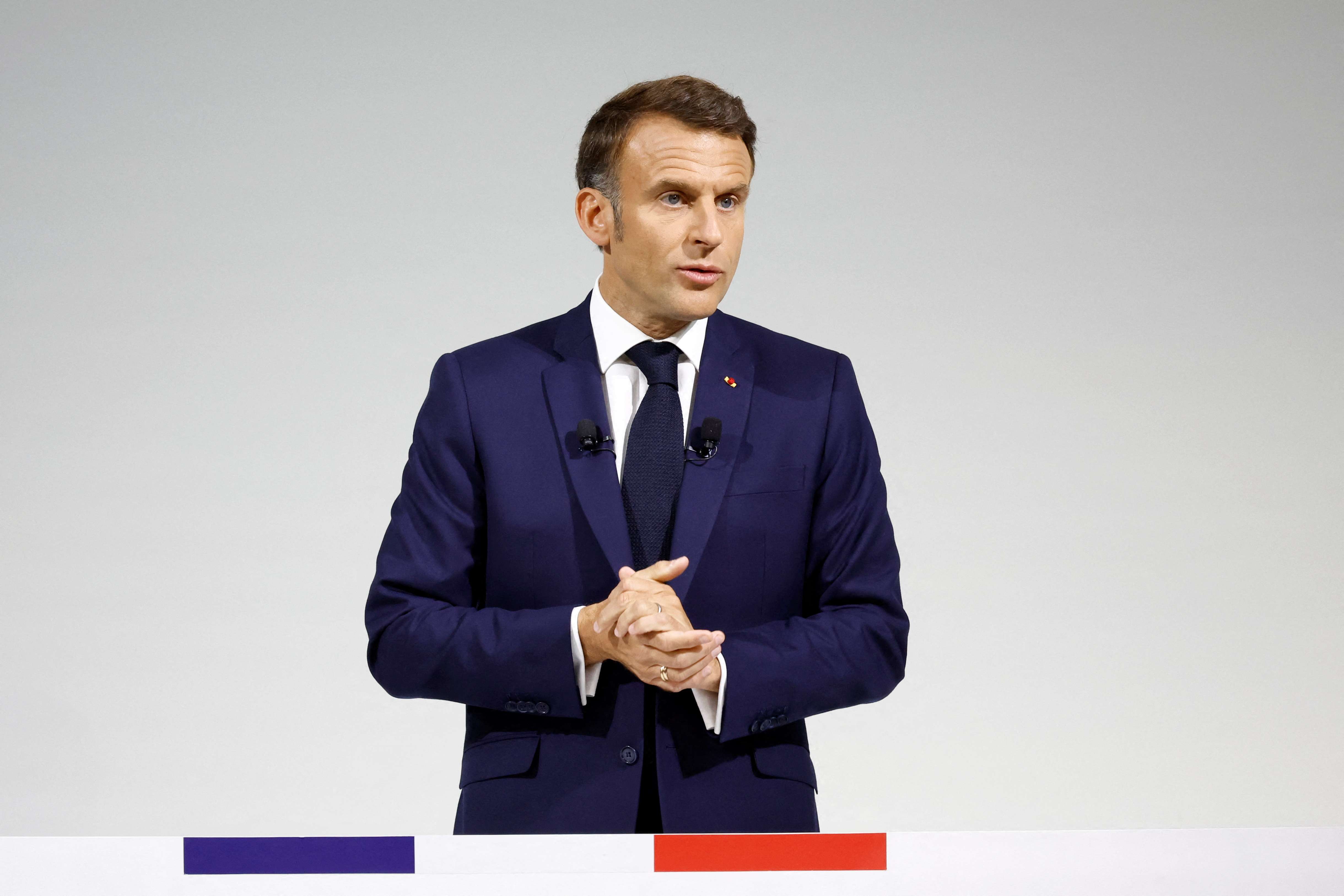 Presidente da França, Emmanuel Macron, durante entrevista coletiva em Paris - 12/06/2024 (Foto: Stephane Mahe/Reuters)