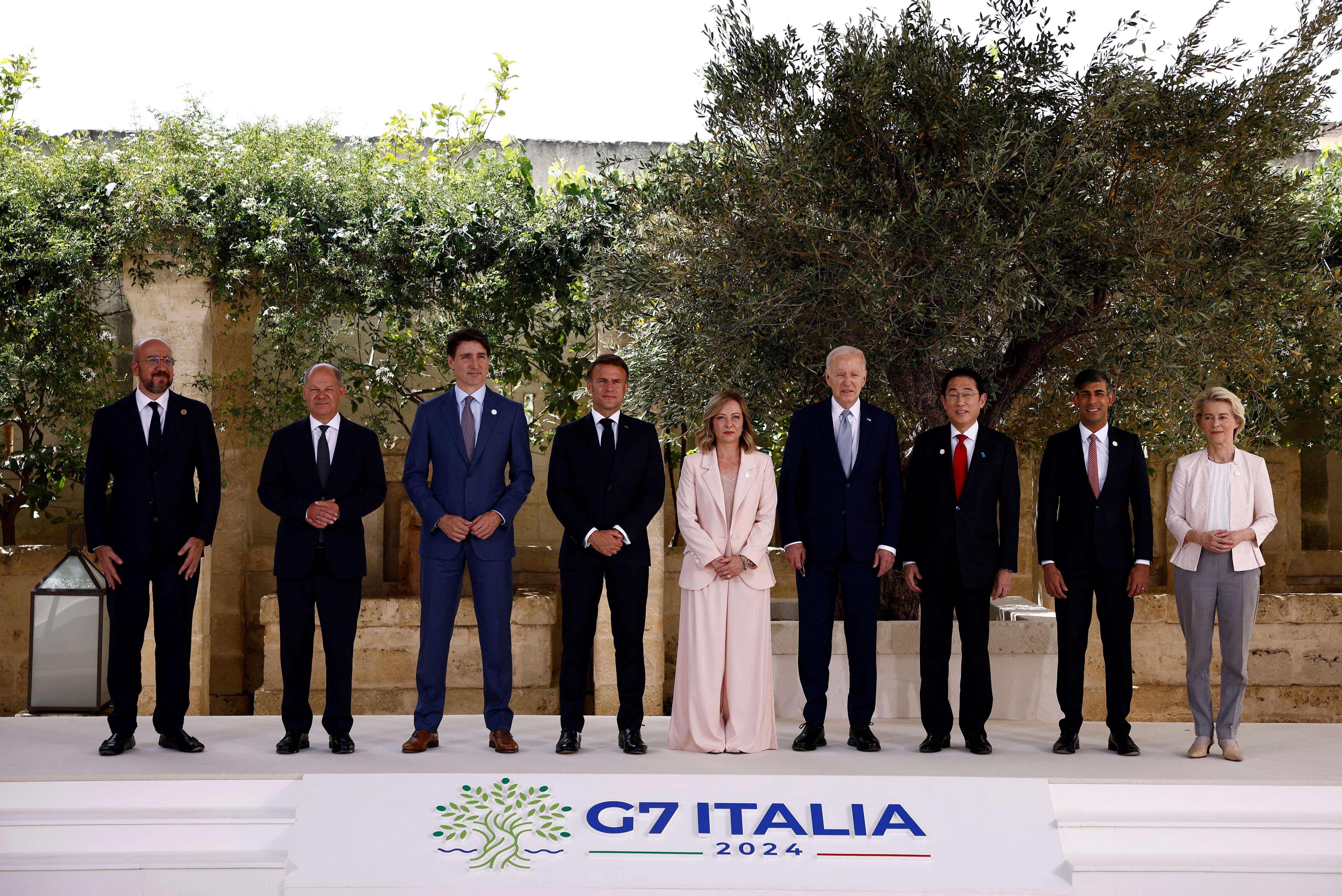 Reunião do G7 na Itália  -13/6/2024 (Foto: Guglielmo Mangiapane/Reuters)