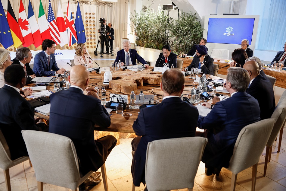 Reunião do G7 na Itália
 13/6/2024   REUTERS/Louisa Gouliamaki