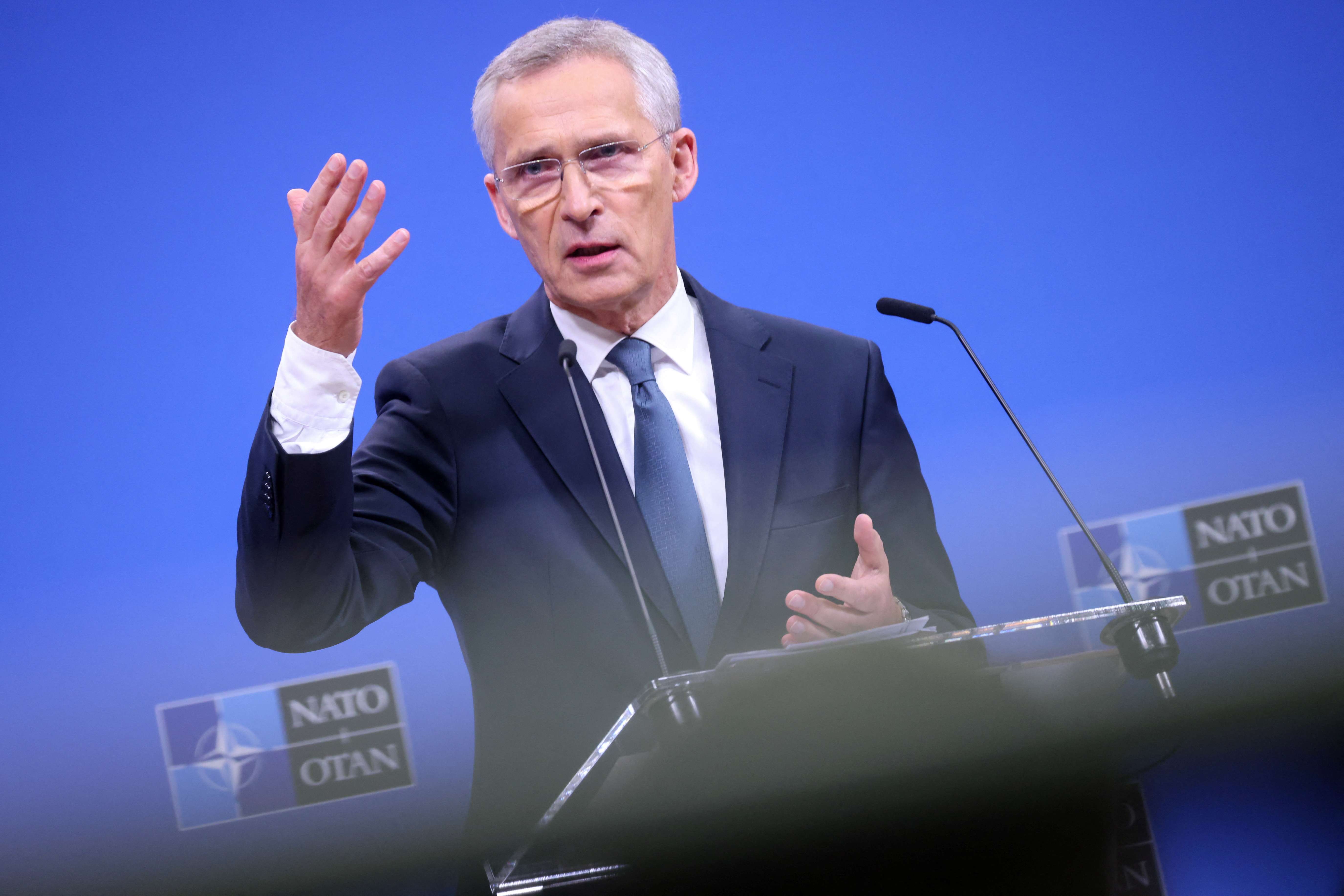 O secretário-geral da Otan, Jens Stoltenberg, durante entrevista em Bruxelas - 14/06/2024 (Foto: Johanna Geron/Reuters)