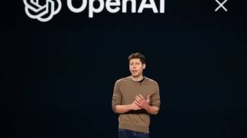 Sam Altman, CEO da OpenAI, fala no evento Microsoft Build em Seattle, EUA (Chona Kasinger/Bloomberg)