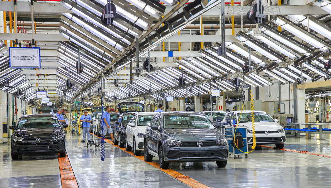 Produção da Volkswagen do Brasil em Taubaté (SP). (Crédito: Divulgação)