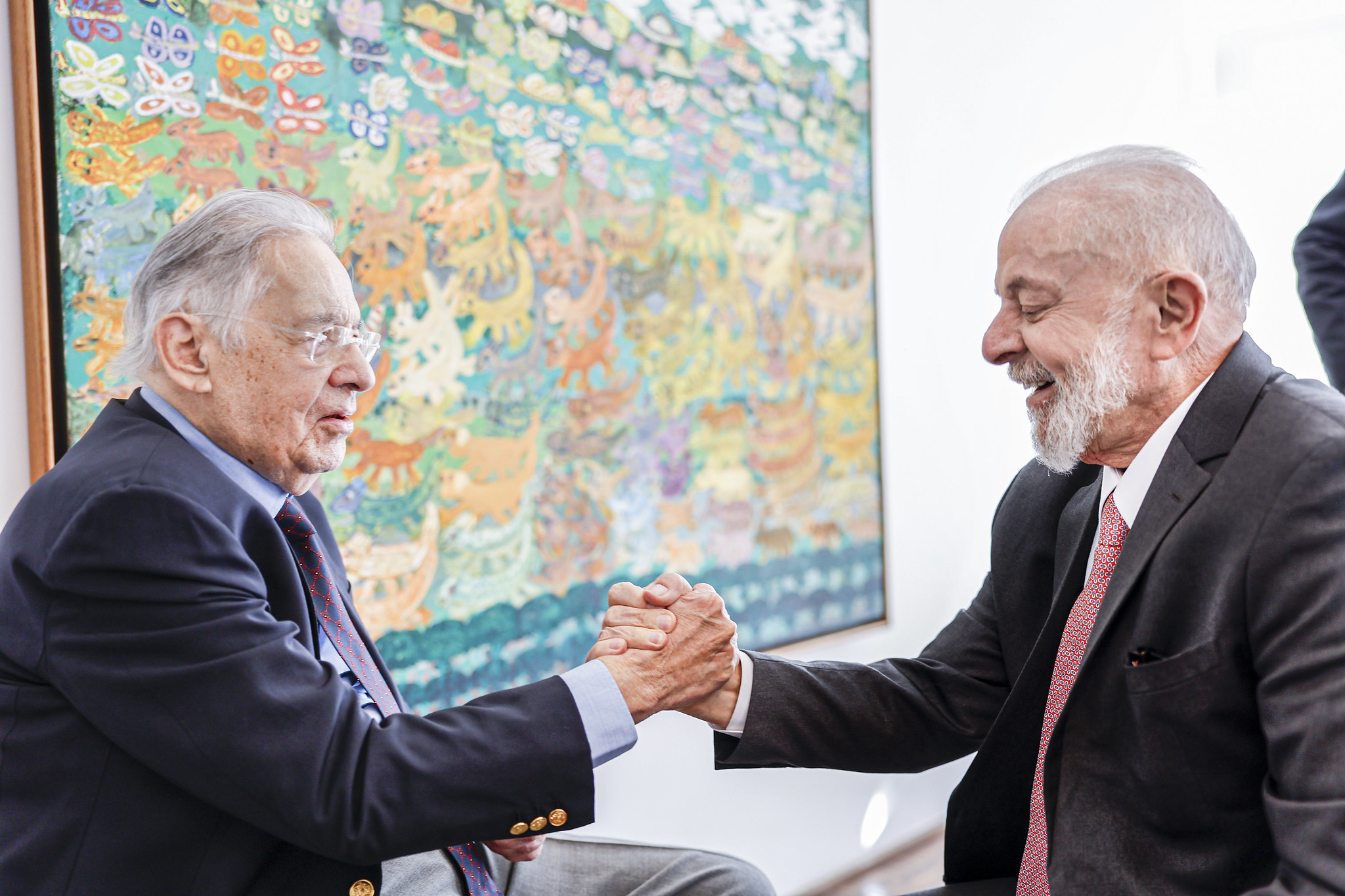 O ex-presidente Fernando Henrique Cardoso (PSDB) recebeu a visita do presidente Luiz Inácio Lula da Silva (PT) (Foto: Ricardo Stuckert/PR)