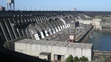 Vista da hidrelétrica de Itaipu
