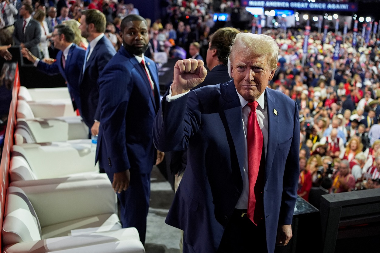 Trump na convenção republicana em Milwaukee (REUTERS/Cheney Orr)