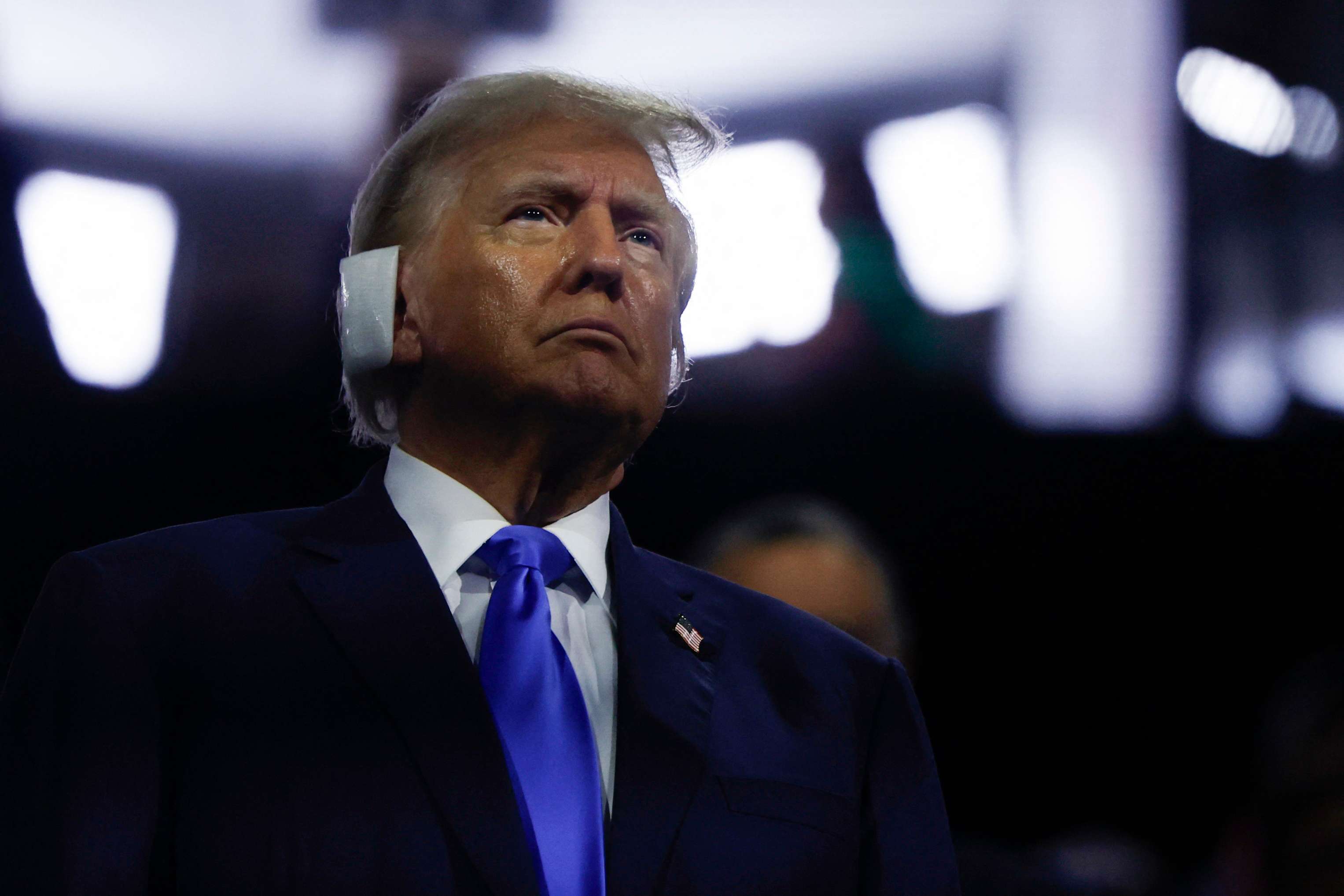 Donald Trump na convenção republicana em Milwaukee  - 16/7/2024 (Foto: Evelyn Hockstein/Reuters)