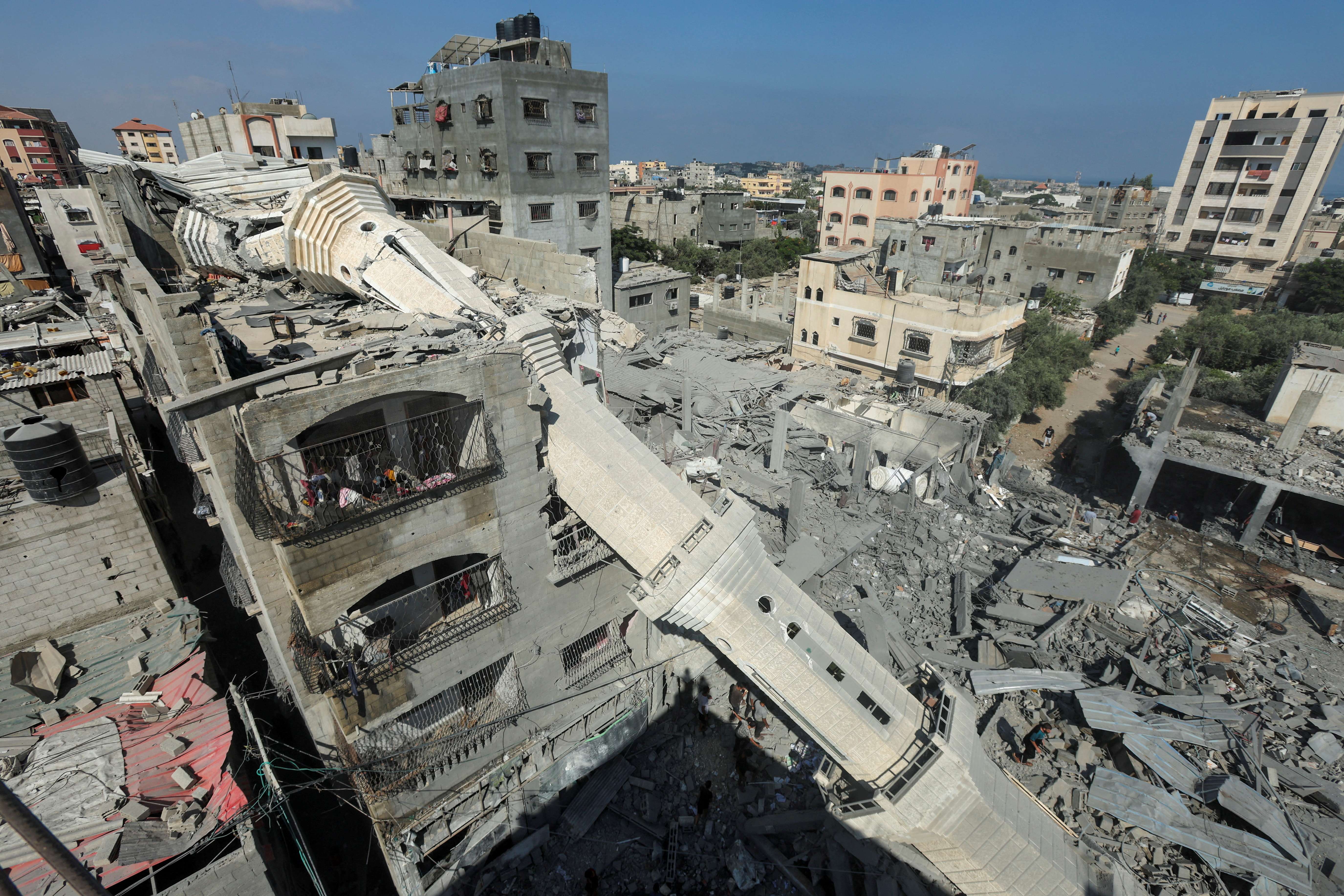 Ataque israelense em Nuseirat, no centro de Gaza - 17/7/2024 (Foto: Ramadan Abed/Reuters)