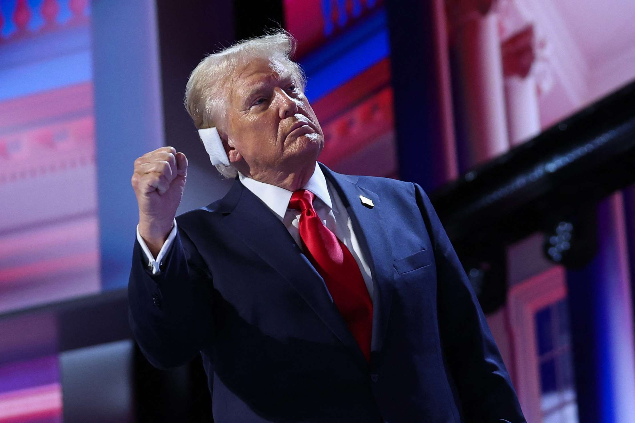 Donald Trump na convenção republicana em Milwaukee  - 18/7/2024 (Foto: Andrew Kelly/Reuters)