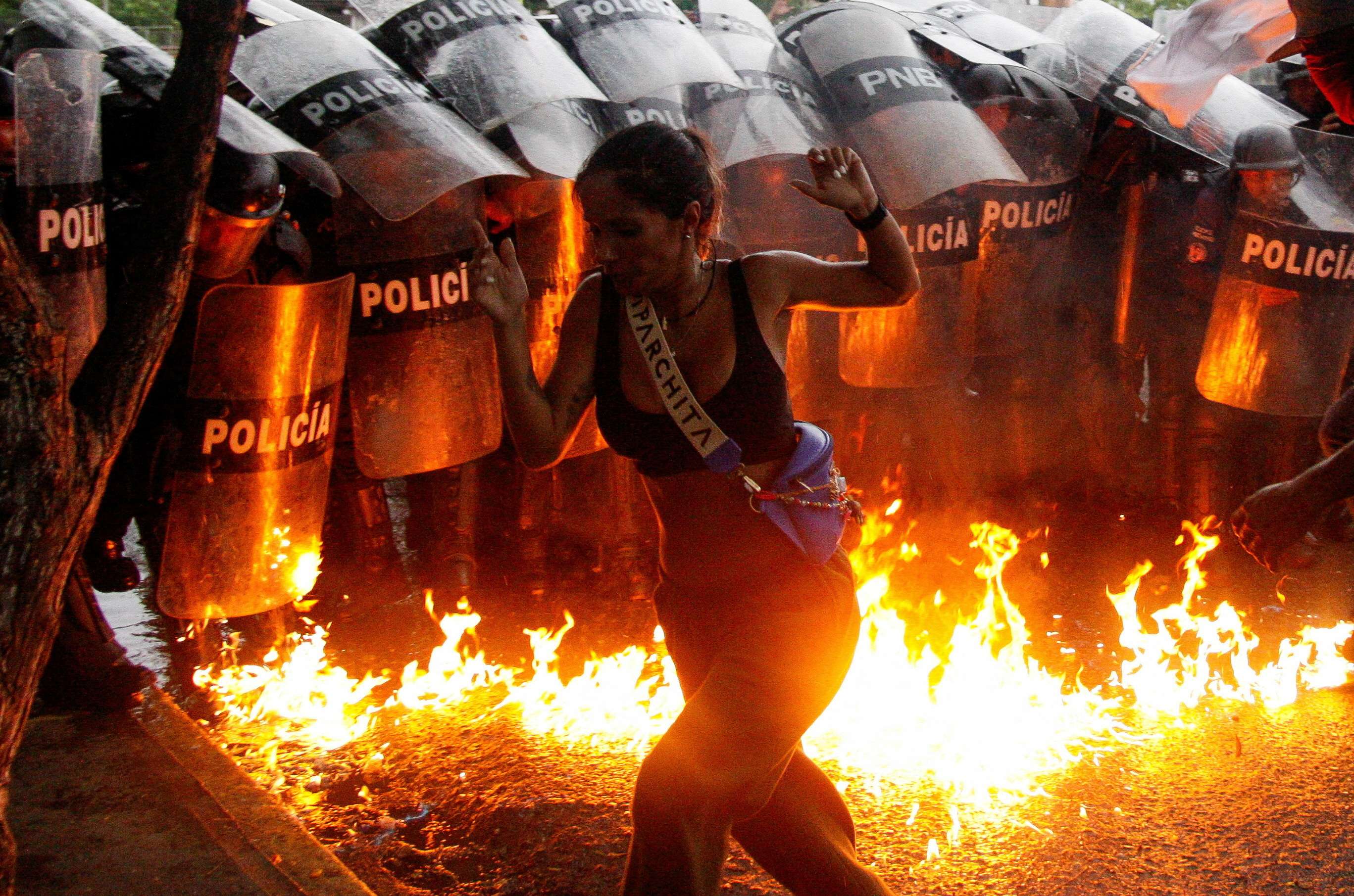 Protesto na cidade venezuelana de Puerto La Cruz - 29/7/2024 (Foto: Samir Aponte/Reuters)