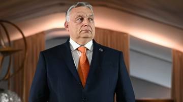 Viktor Orban em Washington, DC, em 9 de julho (Bredan Smialowski/AFP/Getty Images)