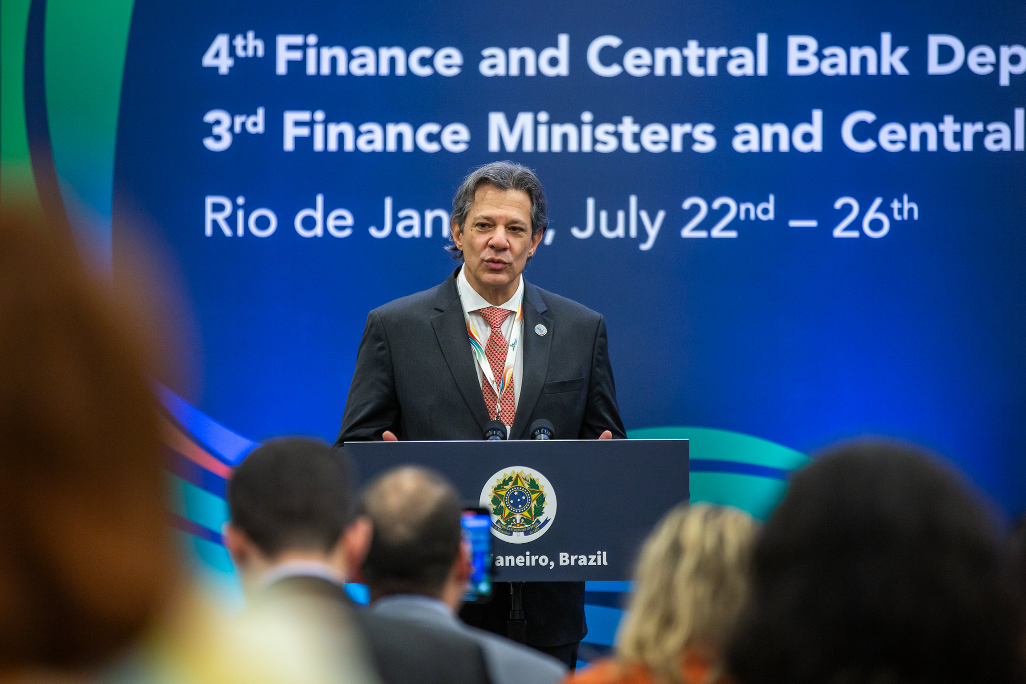 Fernando Haddad (PT), ministro da Fazenda, durante reunião do G20 no Rio de Janeiro (RJ)(Foto: Diogo Zacarias/MF)