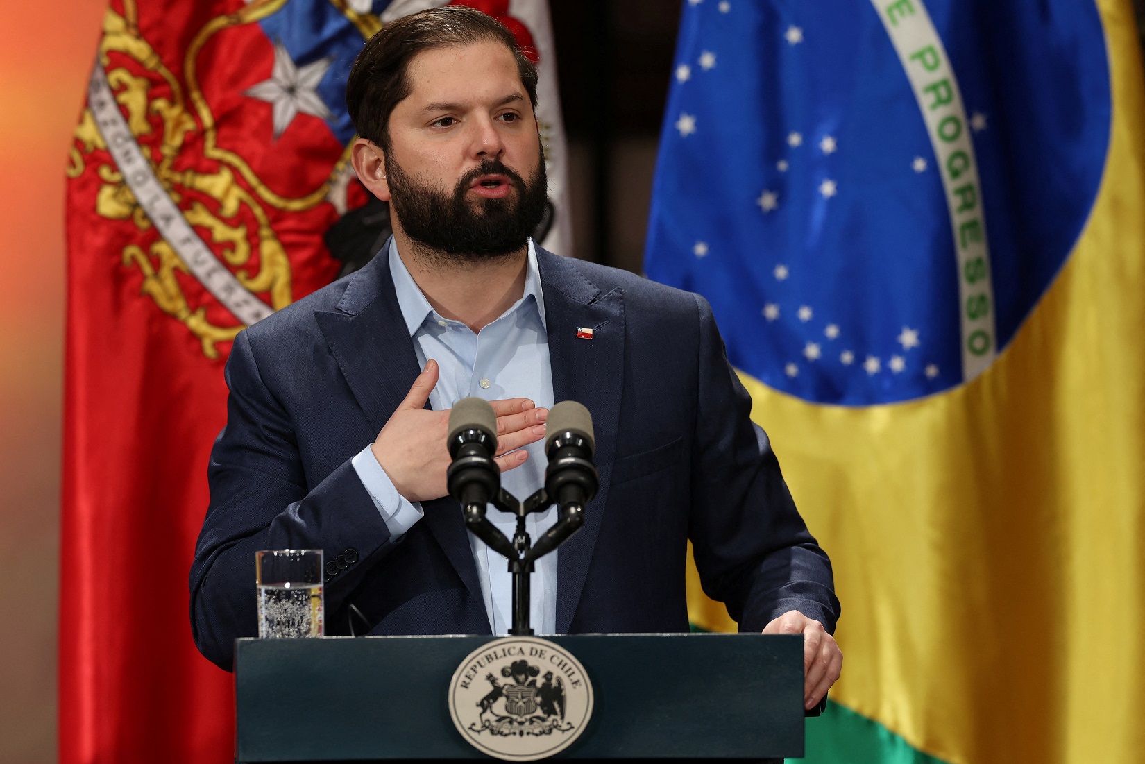 Presidente do Chile, Gabriel Boric, em Santiago
 5/8/2024   REUTERS/Ivan Alvarado