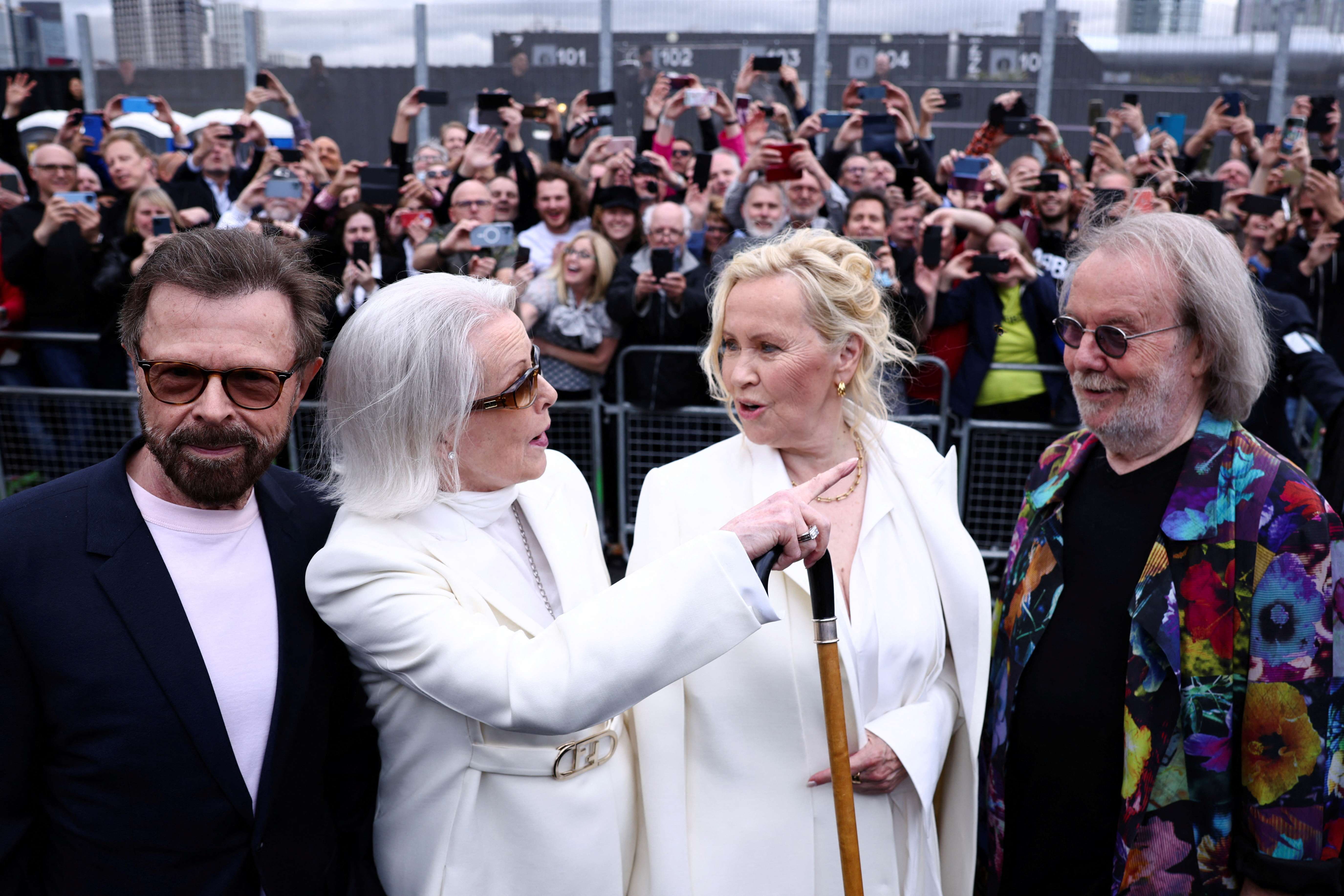 O grupo ABBA, em Londres - 26/5/2022 (Foto: Henry Nicholls/Reuters)