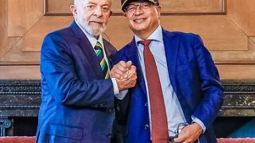 Presidente da República, Luiz Inácio Lula da Silva, durante reunião restrita com o Presidente da República da Colômbia, Gustavo Petro, na Casa de Nariño – Bogotá, Colômbia. (Ricardo Stuckert / PR)