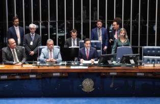 O vice-presidente do Congresso, deputado Marcos Pereira (Republicanos-SP), presidiu a sessão de promulgação da PEC da Anistia (Foto: Bruno Spada/Câmara dos Deputados)