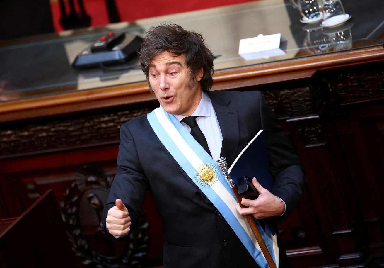 Presidente da Argentina, Javier Milei
15/09/2024
REUTERS/Agustin Marcarian