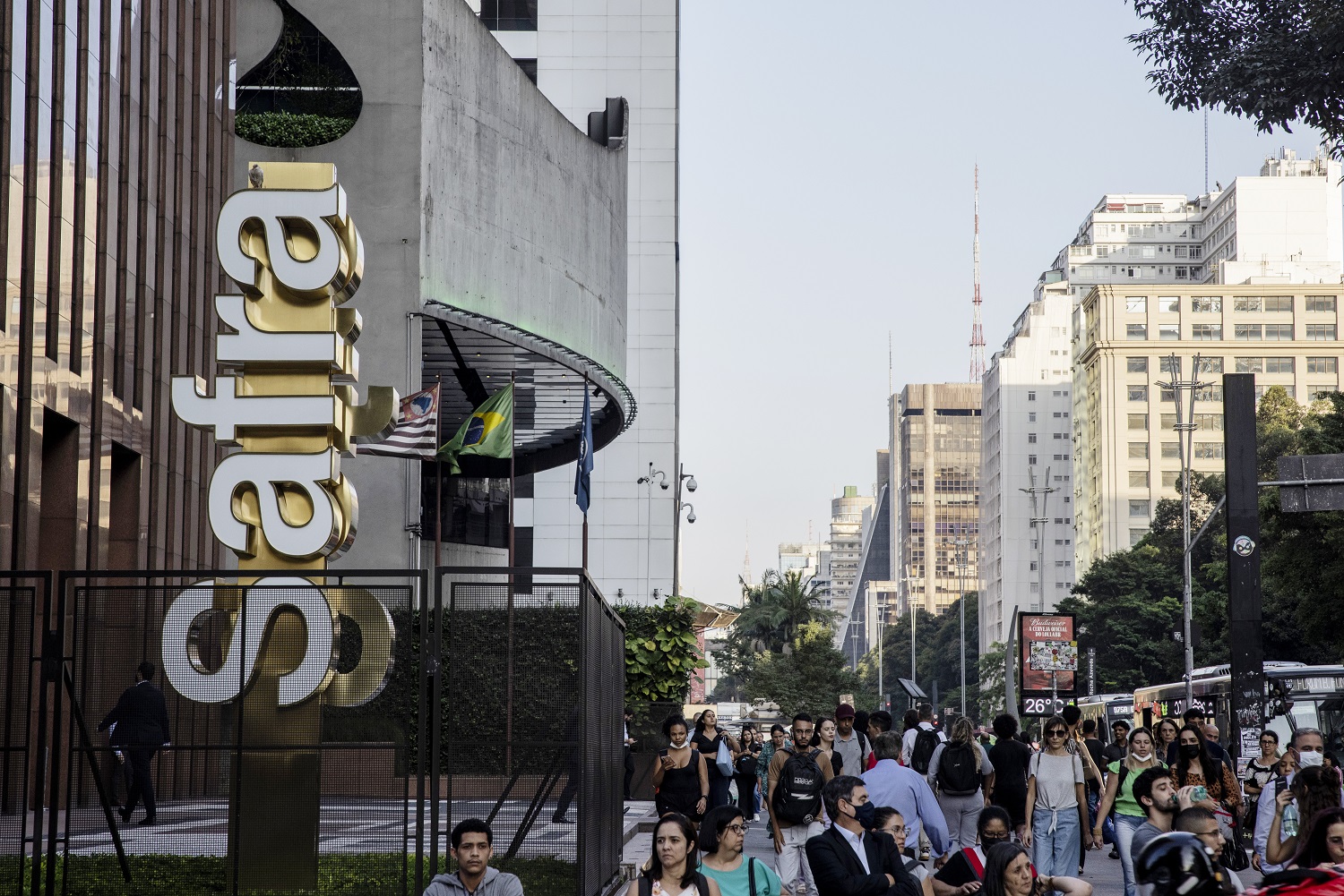 Uma agência do banco Safra no distrito financeiro de São Paulo, Brasil, na quarta-feira, 22 de março de 2023 (Victor Moriyama/Bloomberg)