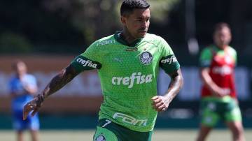 O jogador Dudu, da SE Palmeiras, durante treinamento, na Academia de Futebol. (Foto: Cesar Greco/Palmeiras/by Canon)