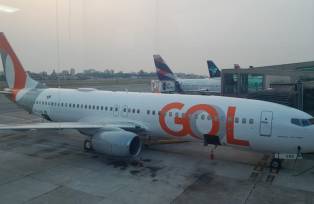 Avião da Gol no Aeroporto de Congonhas, em São Paulo