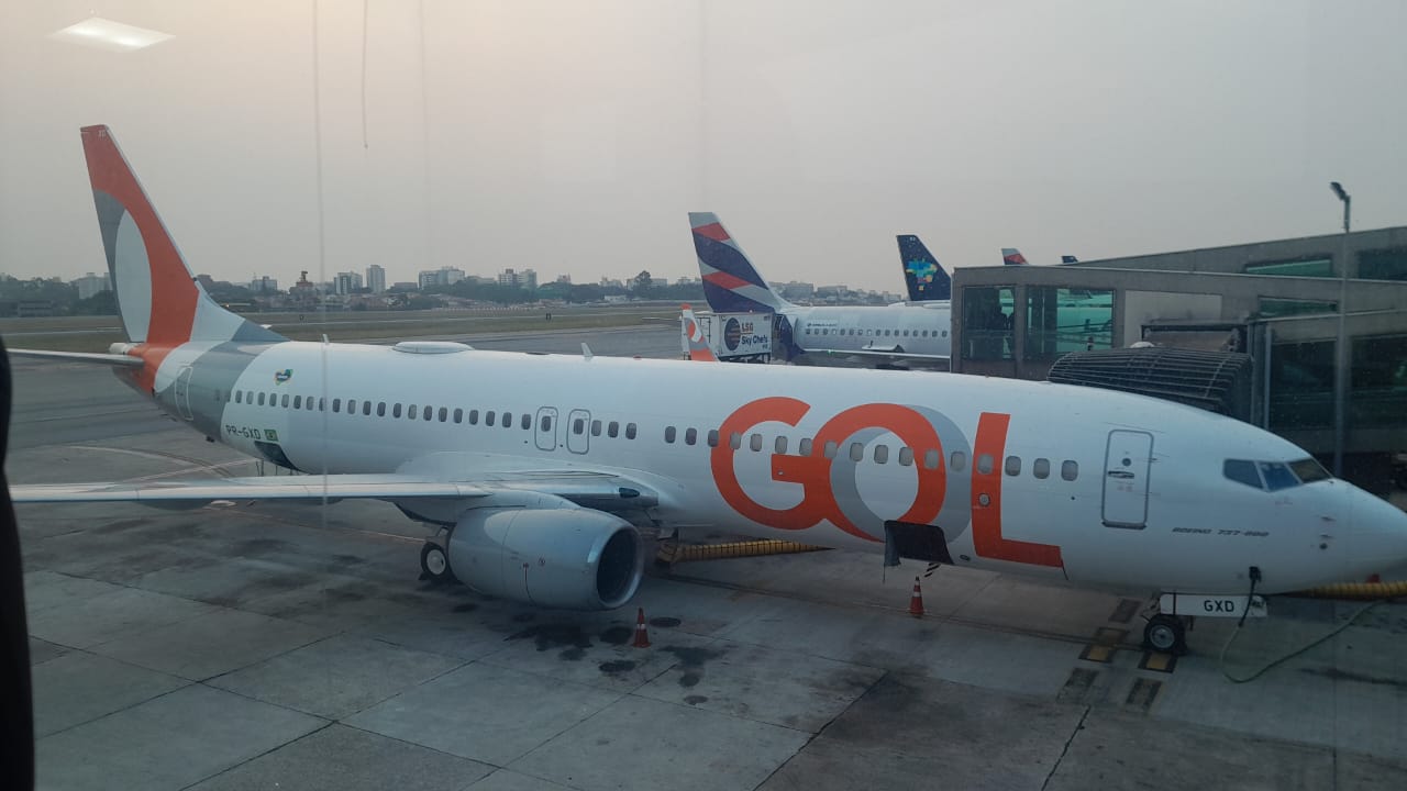 Avião da Gol no Aeroporto de Congonhas, em São Paulo