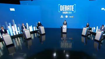 Debate entre os principais candidatos à prefeitura de São Paulo, no SBT (Foto: Reprodução/YouTube)