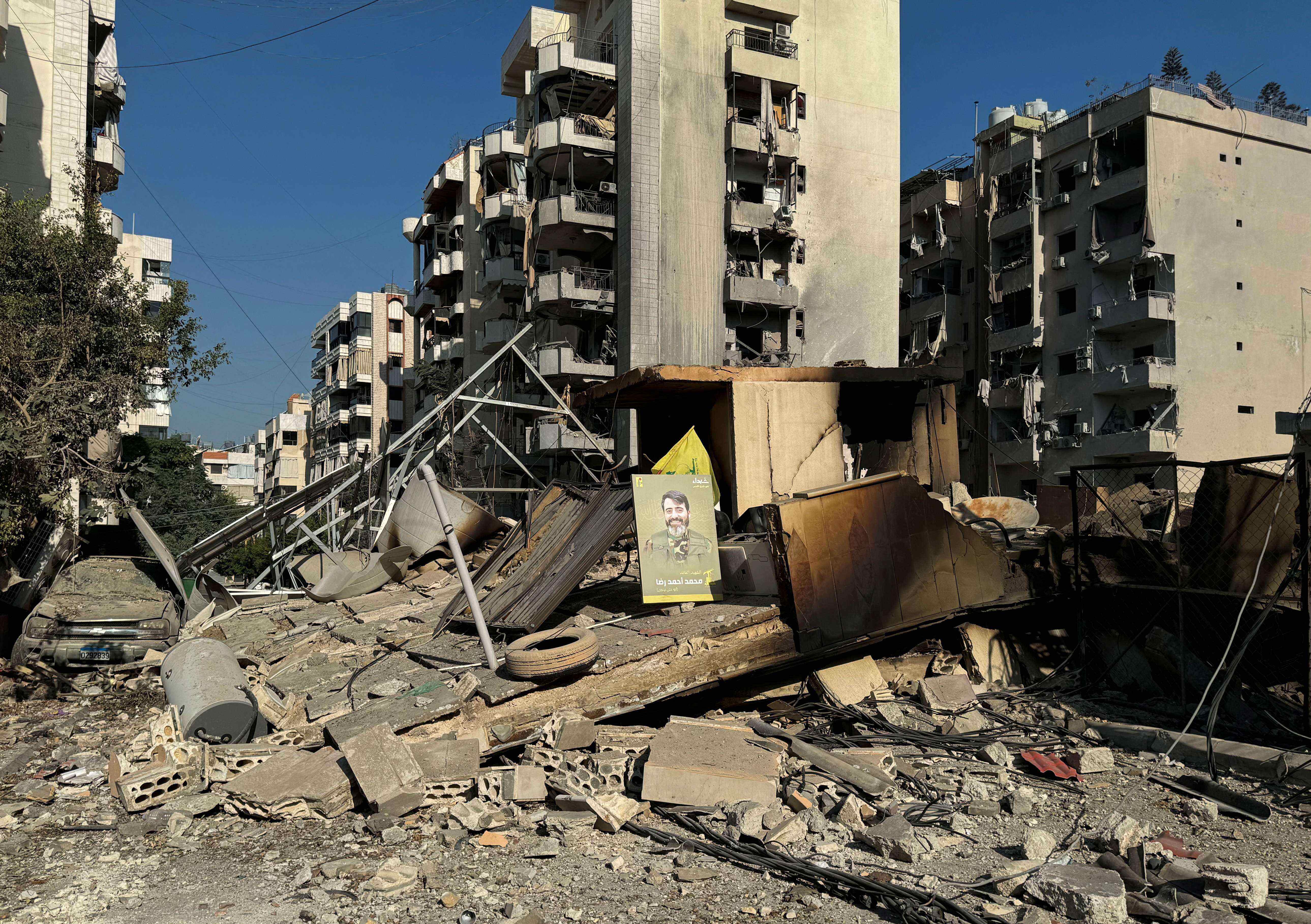 Local atacado por Israel no sul do Líbano - 08/10/2024 (Foto: Ahmad Al-Kerdi/Reuters)