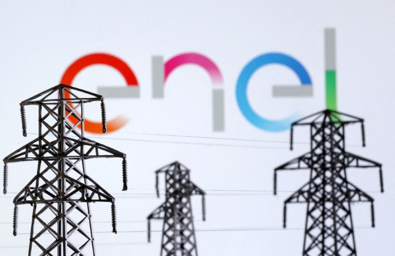 Ilustração com o logo da Enel. (Foto: REUTERS)