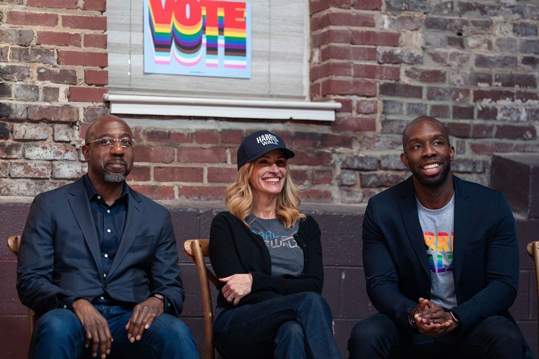 Julia Roberts, durante votação antecipada, na Geórgia, EUA (Foto: Reprodução do Instagram/@
juliaroberts)