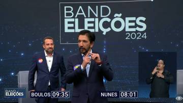 Guilherme Boulos (PSOL) e Ricardo Nunes (MDB) em debate da TV Bandeirantes (Foto: Reprodução/YouTube)