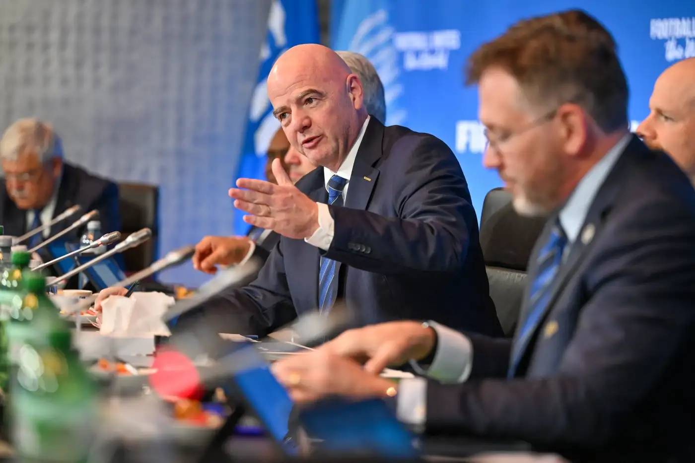 O presidente da Fifa, Gianni Infantino, durante reunião do conselho da federação 03/10/2024 (Foto: Divulgação/Fifa)