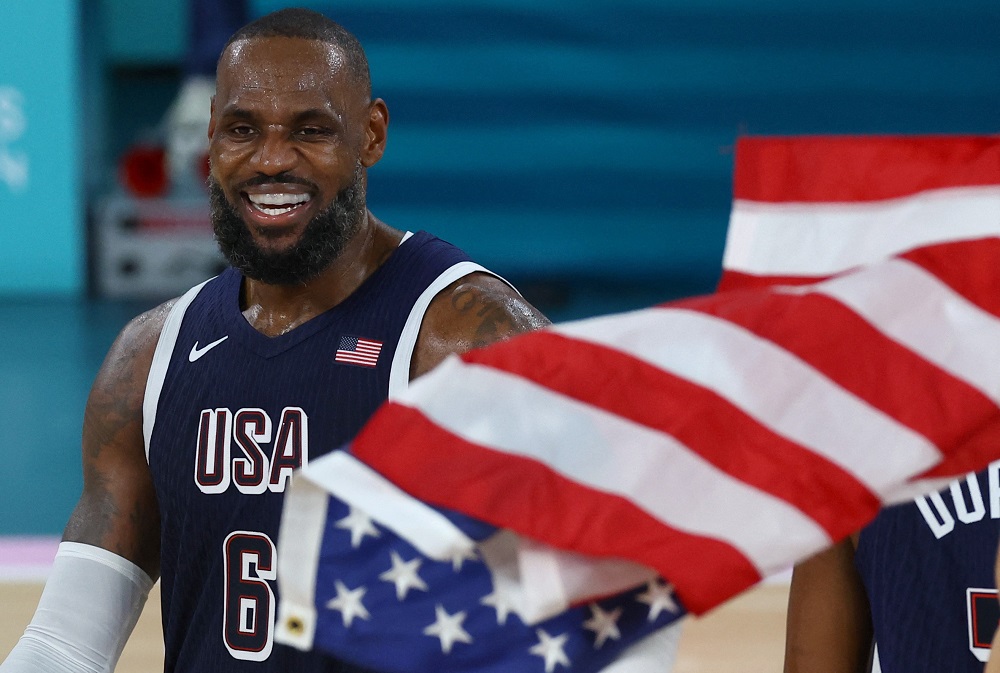 Lebron James celebra ouro dos EUA nos Jogos de Paris
 10/8/2024    REUTERS/Stephanie Lecocq