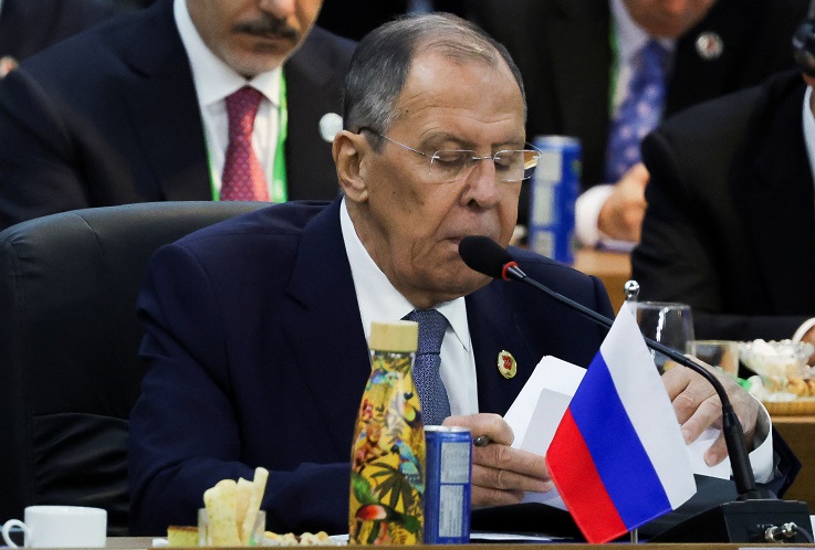 Ministro das Relações Exteriores da Rússia, Sergei Lavrov, durante reunião de cúpula do G20 no Rio de Janeiro
18/11/2024 REUTERS/Ricardo Moraes