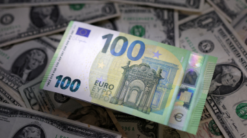 Notas de euro e dólar