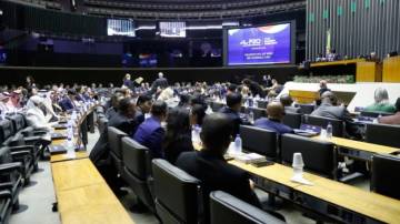 Parlamentares de diversos países participam da 1ª sessão de trabalho do P20, no Congresso Nacional (Foto: Mário Agra/Câmara dos Deputados)