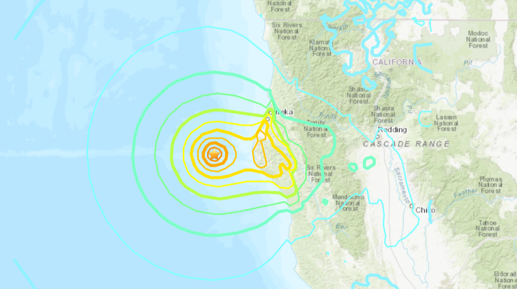 Terremoto atinge costa da Califórnia (Serviço Geológico dos Estados Unidos - USGS)