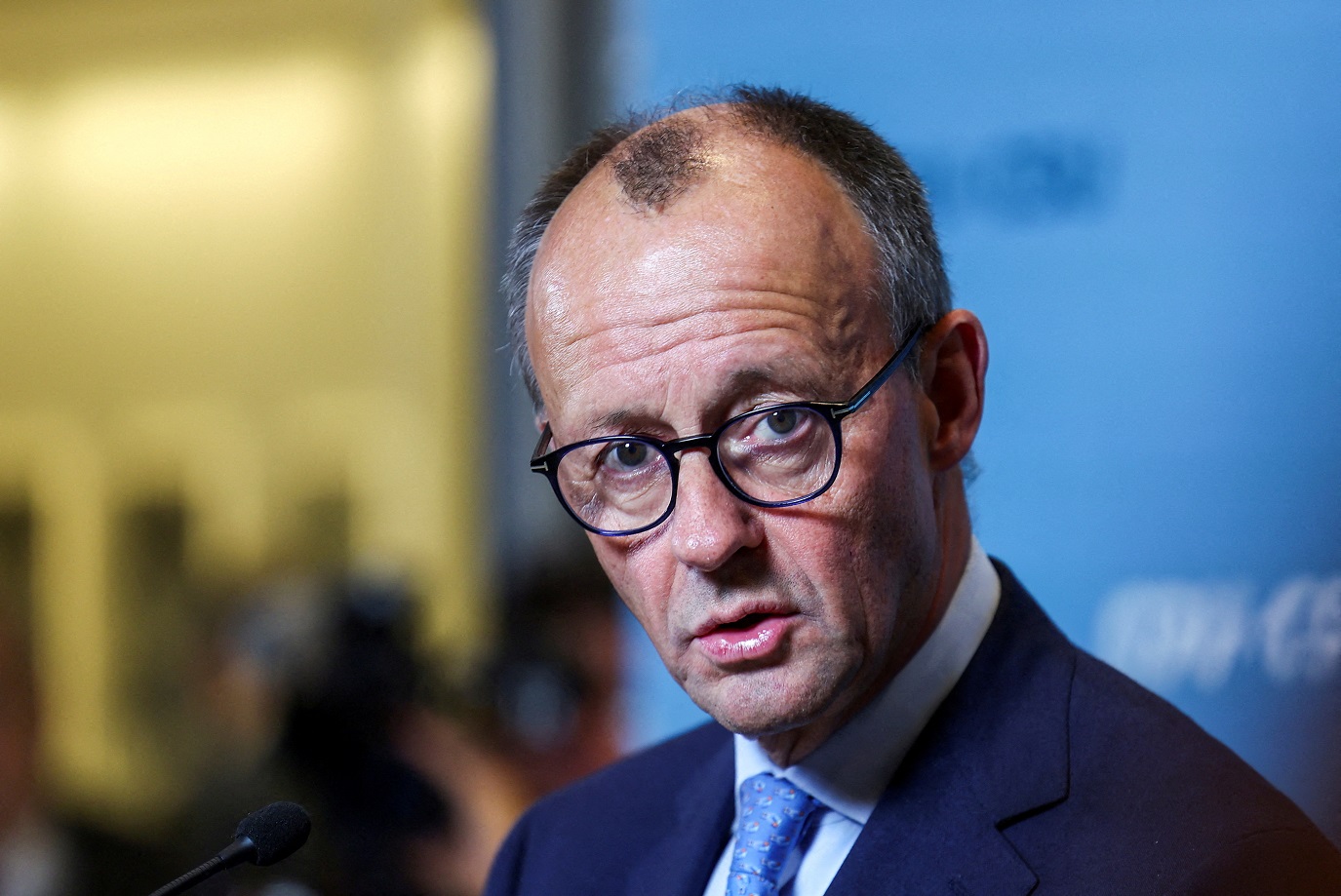 Líder da oposição alemã, Friedrich Merz. no Parlamento alemão em Berlim
12/11/2024 REUTERS/Lisi Niesner