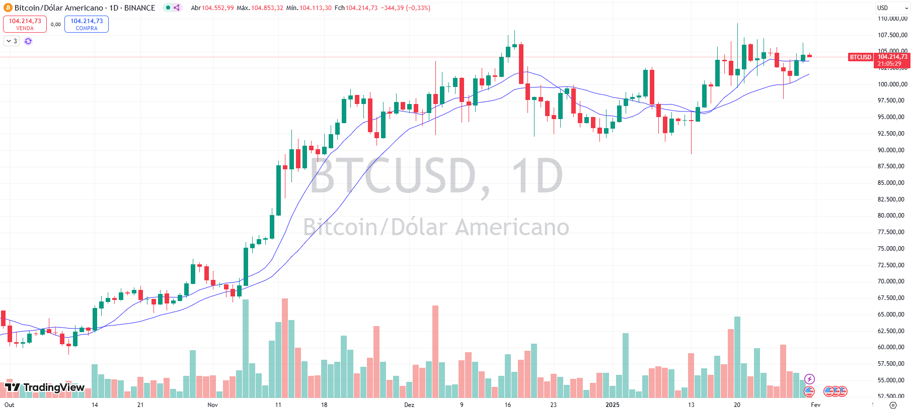 Bitcoin DIÁRIO 31.01.2025