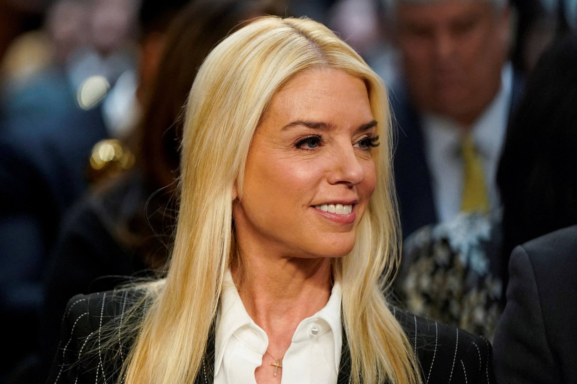 Pam Bondi em Washington
 15/1/2025   REUTERS/Elizabeth Frantz